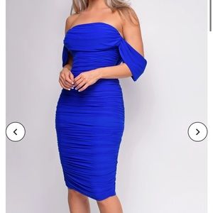 Emprada Ruched Midi dress